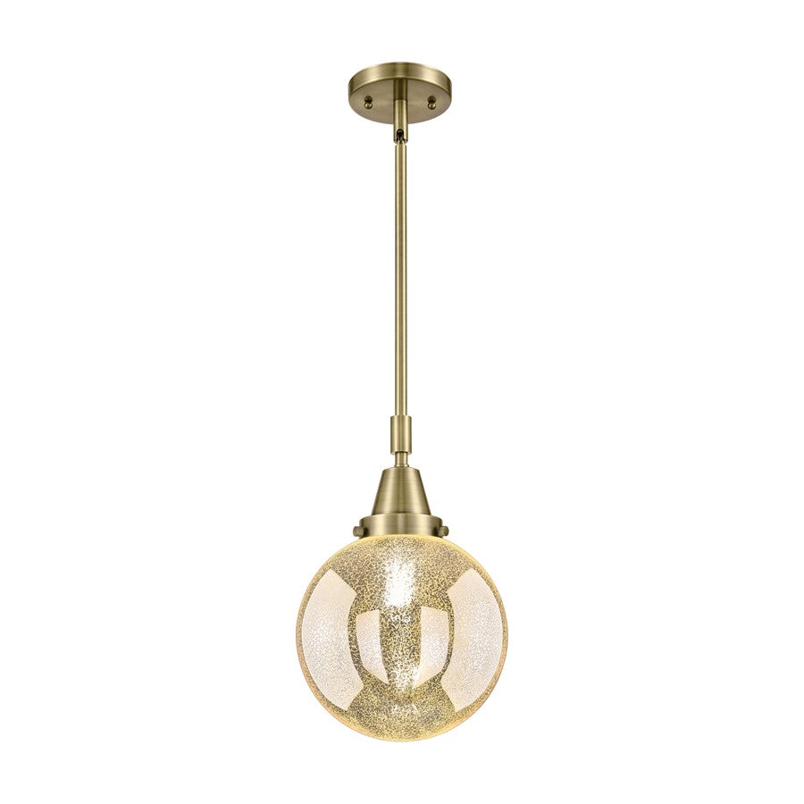 Innovations Caden Beacon 1Lt 8" Stem Mini Pendant, AB/MC - 447-1S-AB-G208-8