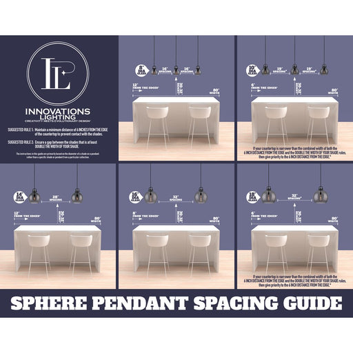 Innovations Caden Beacon 1Lt 12" Stem Mini Pendant, CP/White