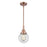 Innovations Caden Beacon 1Lt 6" Stem Mini Pendant, CP/Clear - 447-1S-AC-G202-6