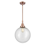 Innovations Caden Beacon 1Lt 12" Stem Mini Pendant, CP/Seed - 447-1S-AC-G204-12