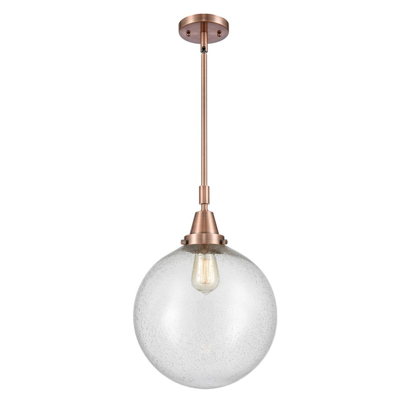 Innovations Caden Beacon 1Lt 12" Stem Mini Pendant, CP/Seed - 447-1S-AC-G204-12