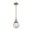 Innovations Caden Beacon 1Lt 6" Stem Mini Pendant, CP/Seed - 447-1S-AC-G204-6