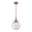 Innovations Caden Beacon 1Lt 8" Stem Mini Pendant, CP/Seed - 447-1S-AC-G204-8