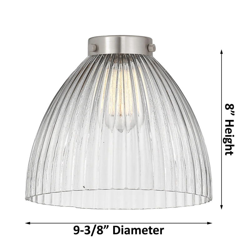 Innovations Lighting Seneca Falls 9.5in 1-Light Mini Pendant | Industrial Antique Copper Steel and Clear Halophane Glass | Model 447-1S-AC-G222-LED