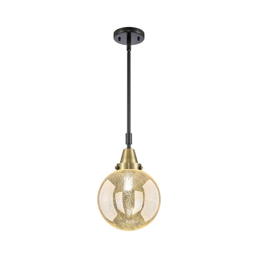 Innovations Caden Beacon 1Lt 8" Stem Mini Pendant, BKBS/MC - 447-1S-BAB-G208-8
