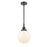Innovations Caden Beacon 1Lt 8" Stem Mini Pendant, BK/WH - 447-1S-BK-G201-8