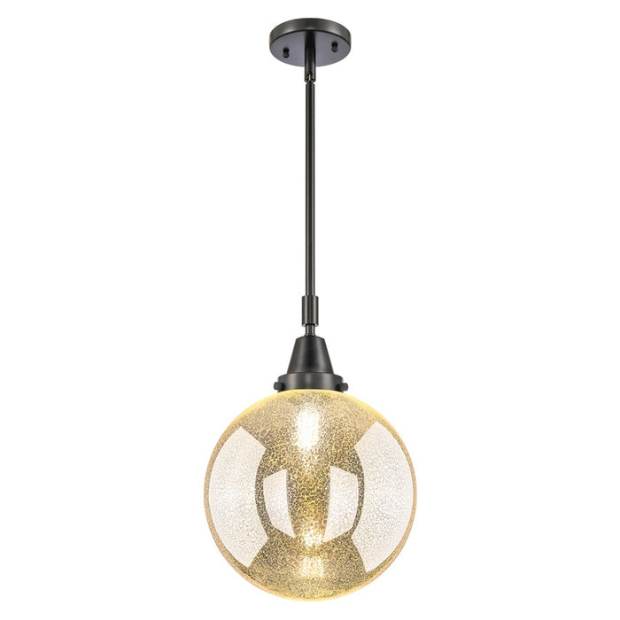 Innovations Caden Beacon 10" Stem Mini Pendant, Black/Merc - 447-1S-BK-G208-10