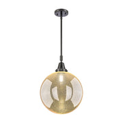 Innovations Caden Beacon 1Lt 12" Stem Mini Pendant, Black/MC - 447-1S-BK-G208-12