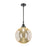 Innovations Caden Beacon 1Lt 12" Stem Mini Pendant, Black/MC - 447-1S-BK-G208-12
