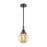 Innovations Caden Beacon 1Lt 6" Stem Mini Pendant, BK/MC - 447-1S-BK-G208-6