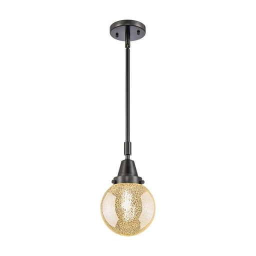 Innovations Caden Beacon 1Lt 6" Stem Mini Pendant, BK/MC - 447-1S-BK-G208-6