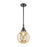 Innovations Caden Beacon 1Lt 8" Stem Mini Pendant, Black/MC - 447-1S-BK-G208-8