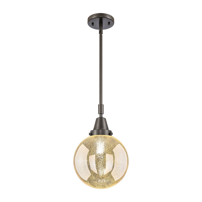 Innovations Caden Beacon 1Lt 8" Stem Mini Pendant, Bronze/MC - 447-1S-OB-G208-8