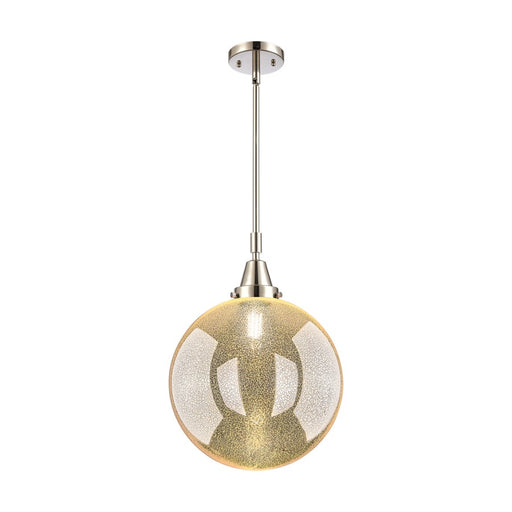 Innovations Caden Beacon 1Lt 12" Stem Mini Pendant, PN/MC - 447-1S-PN-G208-12