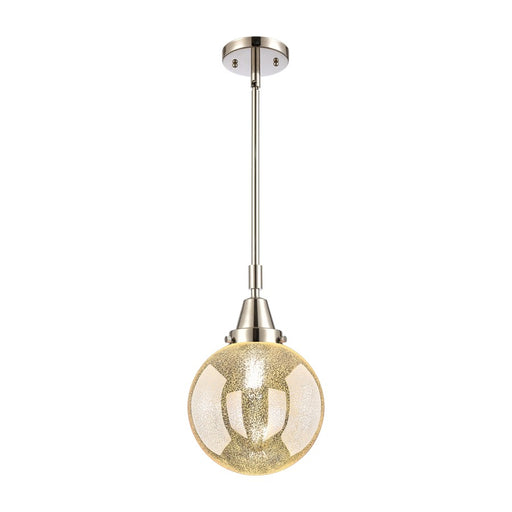 Innovations Caden Beacon 1Lt 8" Stem Mini Pendant, PN/MC - 447-1S-PN-G208-8