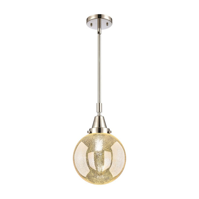 Innovations Caden Beacon 1Lt 8" Stem Mini Pendant, PN/MC - 447-1S-PN-G208-8