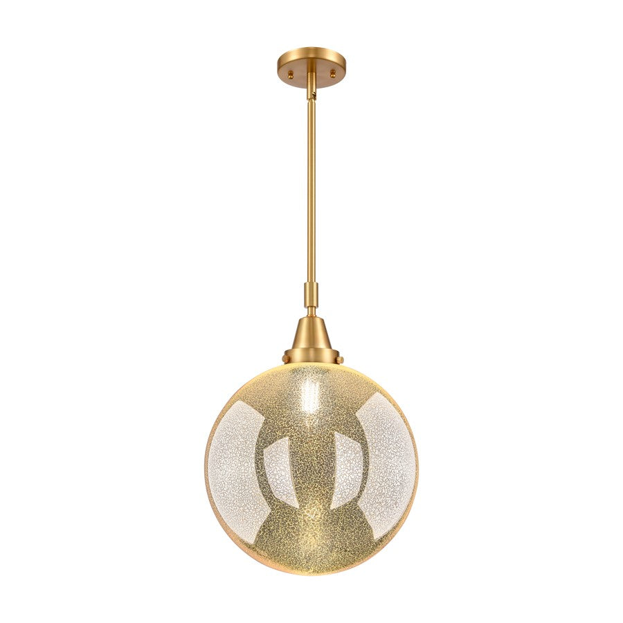 Innovations Caden Beacon 1Lt 12" Stem Mini Pendant, Gold/MC - 447-1S-SG-G208-12