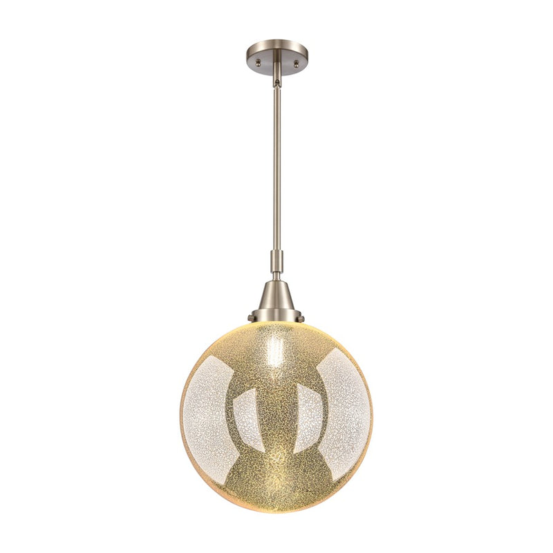 Innovations Caden Beacon 1Lt 12" Stem Mini Pendant, SN/MC - 447-1S-SN-G208-12