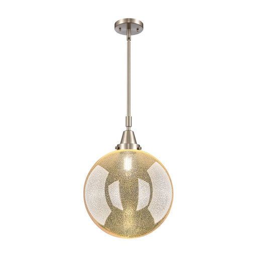 Innovations Caden Beacon 1Lt 12" Stem Mini Pendant, SN/MC - 447-1S-SN-G208-12