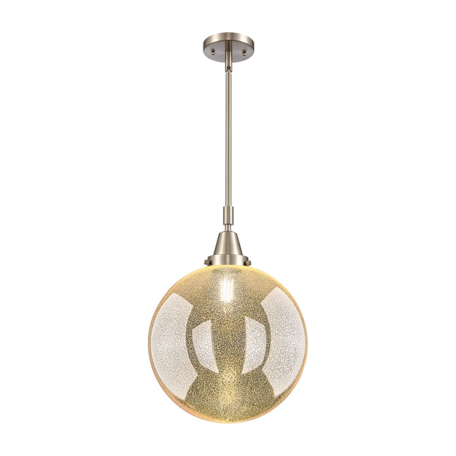 Innovations Caden Beacon 1Lt 12" Stem Mini Pendant, SN/MC - 447-1S-SN-G208-12