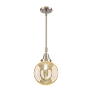 Innovations Caden Beacon 1Lt 8" Stem Mini Pendant, SN/MC - 447-1S-SN-G208-8
