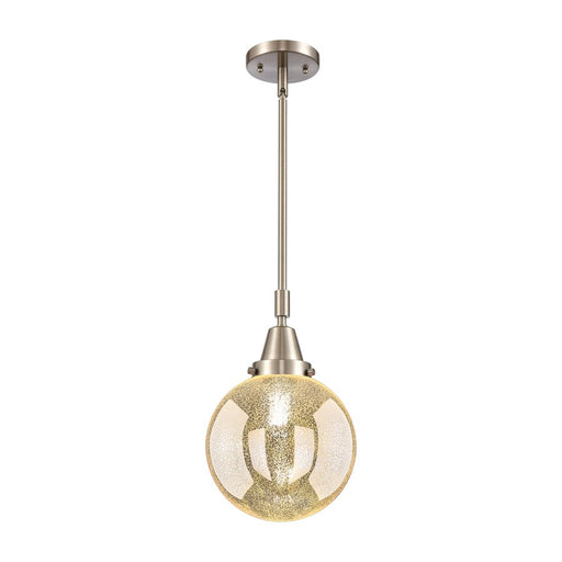 Innovations Caden Beacon 1Lt 8" Stem Mini Pendant, SN/MC - 447-1S-SN-G208-8