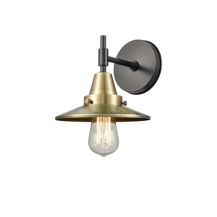 Innovations Railroad 1 Light Sconce, Black Antique Brass - 447-1W-BAB-M4-AB