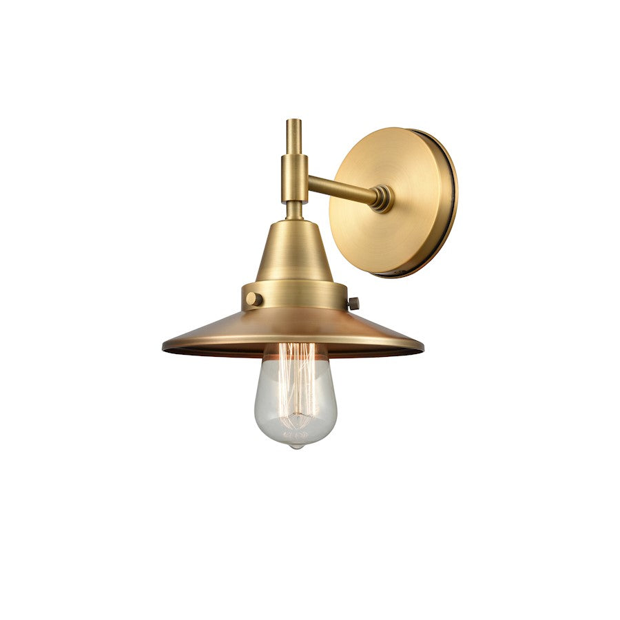 Innovations Railroad 1 Light Sconce, Brushed Brass - 447-1W-BB-M4-BB