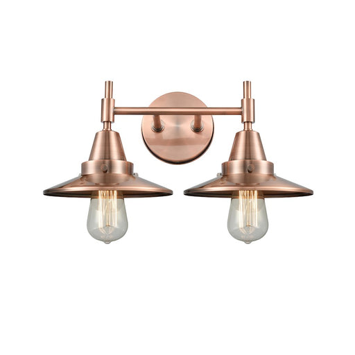 Innovations Railroad 2 Light Bath Vanity Light, Antique Copper - 447-2W-AC-M3-AC