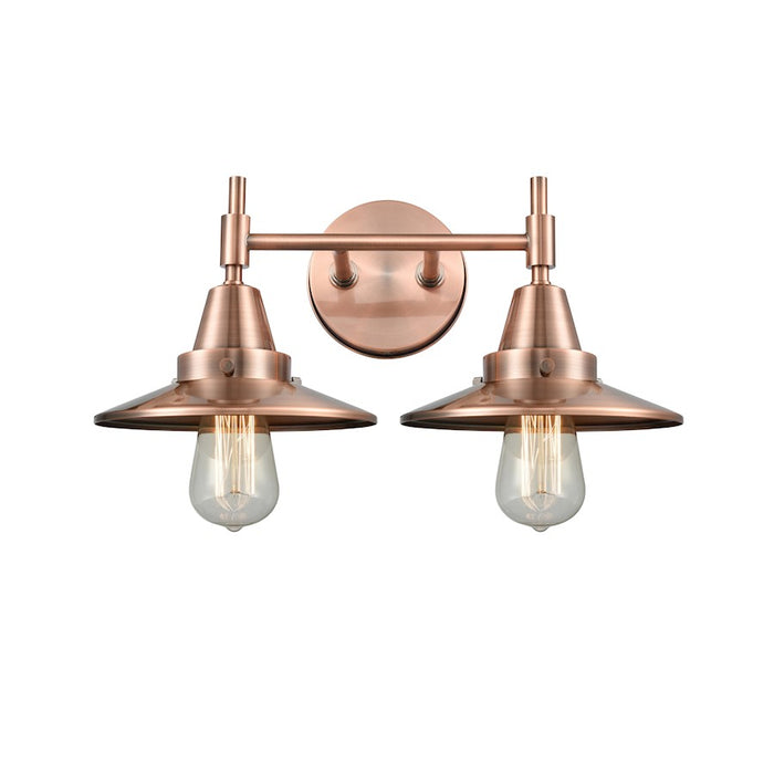 Innovations Railroad 2 Light Bath Vanity Light, Antique Copper - 447-2W-AC-M3-AC