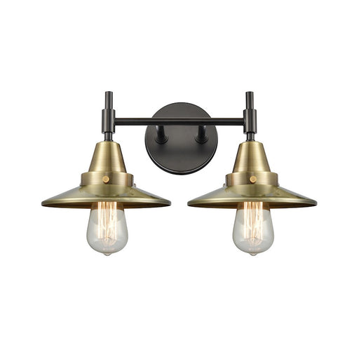 Innovations Railroad 2 Light Bath Vanity, Black Antique Brass - 447-2W-BAB-M4-AB