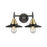 Innovations Railroad 2 Light Bath Vanity, Black Brass/Black - 447-2W-BAB-M6-BK