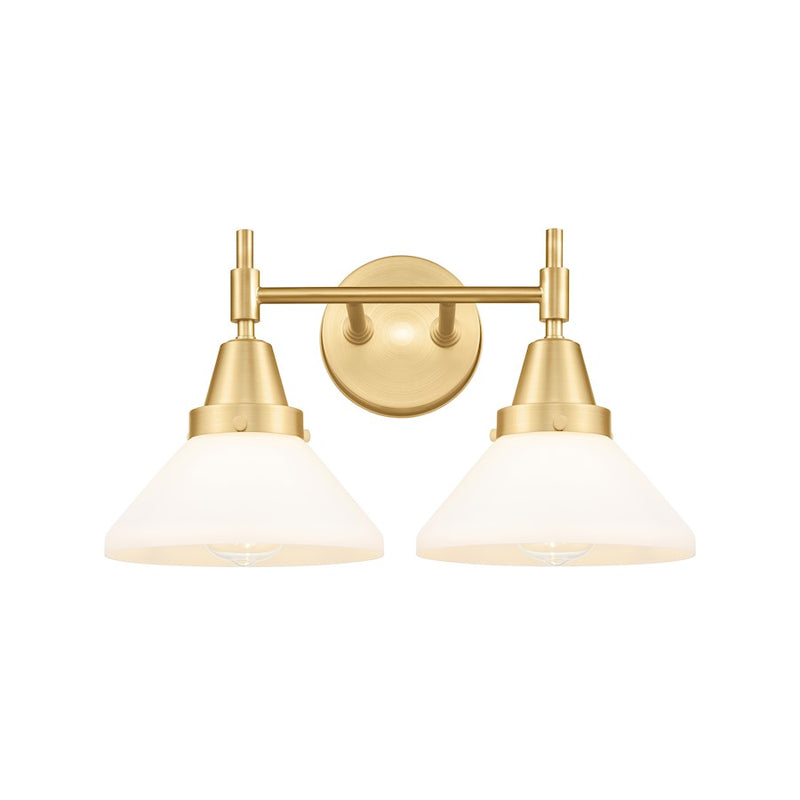 Innovations Caden 2 Light Bath Vanity Light, Gold/Matte White - 447-2W-SG-G4471