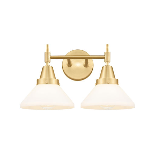 Innovations Caden 2 Light Bath Vanity Light, Gold/Matte White - 447-2W-SG-G4471