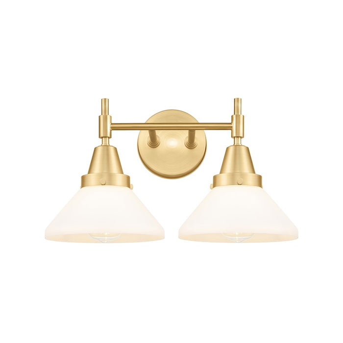 Innovations Caden 2 Light Bath Vanity Light, Gold/Matte White - 447-2W-SG-G4471