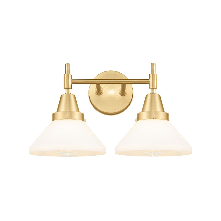 Innovations Caden 2 Light Bath Vanity Light, Gold/Matte White - 447-2W-SG-G4471