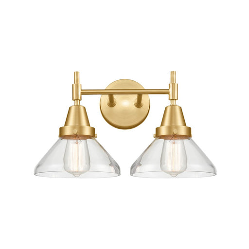 Innovations Caden 2 Light Bath Vanity Light, Satin Gold/Clear - 447-2W-SG-G4472