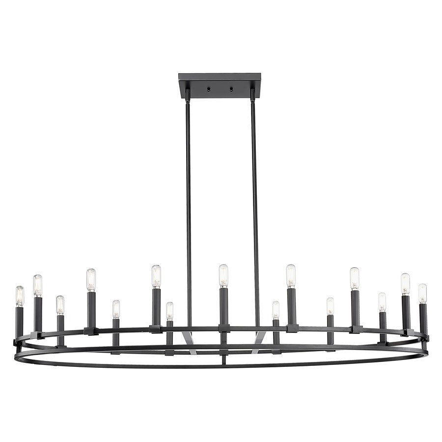 Innovations Lexington 16Lt 48" Stem Chandelier, Black - 449-16CR-BK