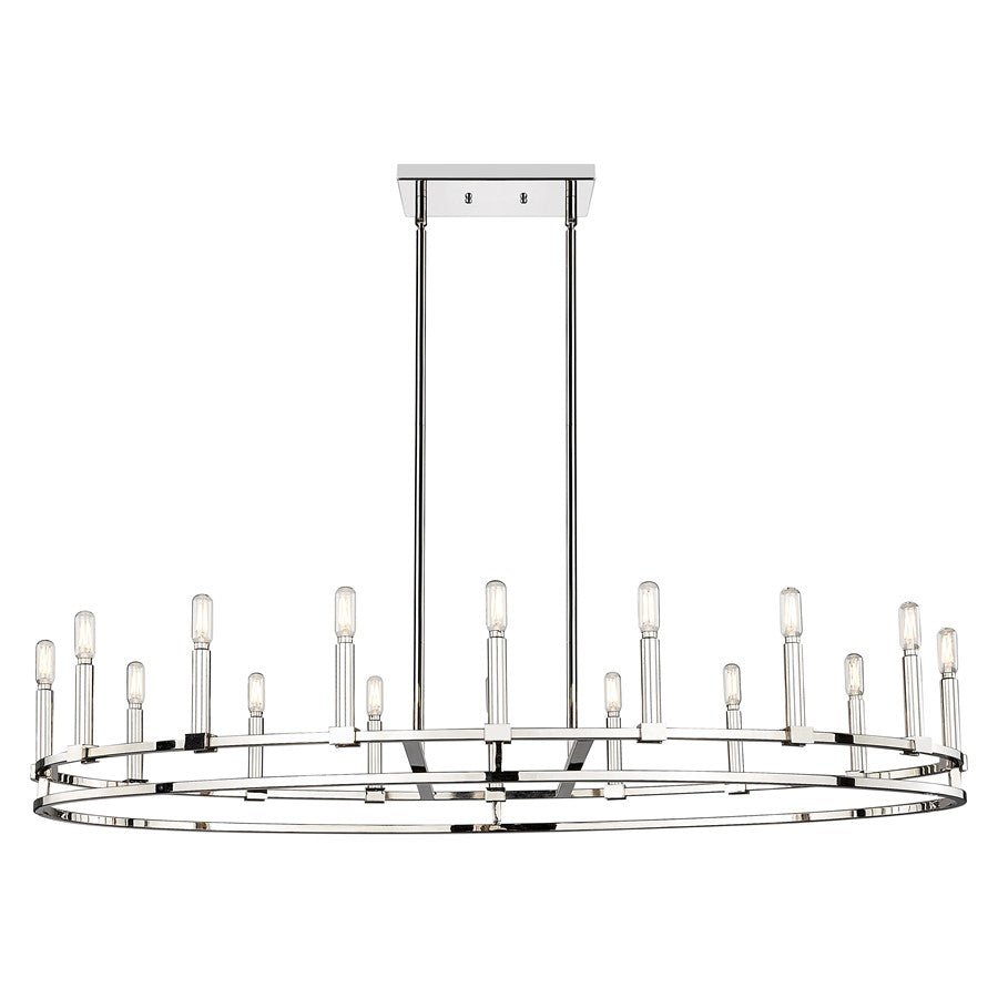 Innovations Lexington 16Lt 48" Stem Chandelier, Polished Nickel - 449-16CR-PN