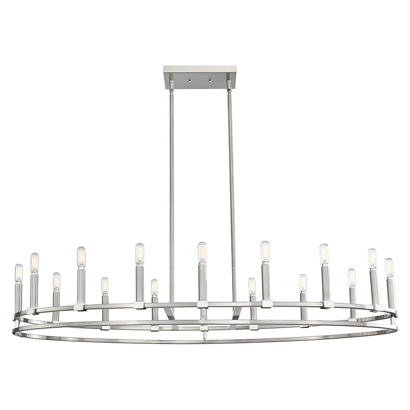 Innovations Lexington 16Lt 48" Stem Chandelier, Satin Nickel - 449-16CR-SN