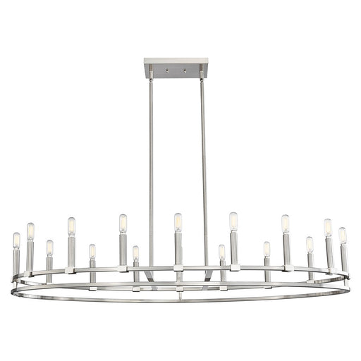 Innovations Lexington 16Lt 48" Stem Chandelier, Satin Nickel - 449-16CR-SN