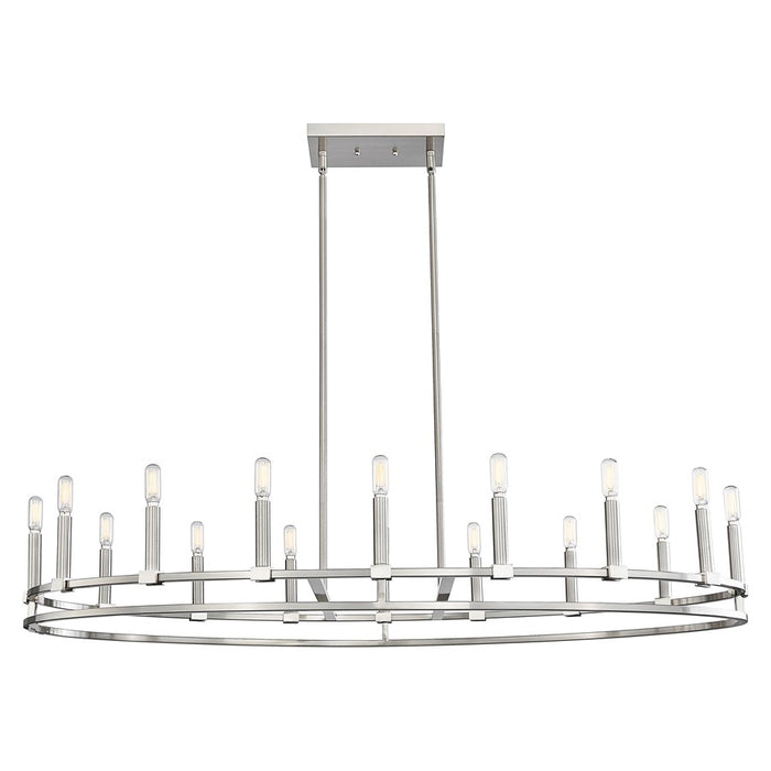 Innovations Lexington 16Lt 48" Stem Chandelier, Satin Nickel - 449-16CR-SN