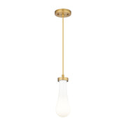 Innovations Owego 1Lt 4" Cord Pendant, BB/Gloss White - 451-1P-BB-G451-4GWH