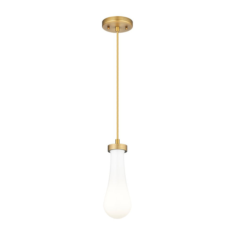 Innovations Owego 1Lt 4" Cord Pendant, BB/Gloss White - 451-1P-BB-G451-4GWH