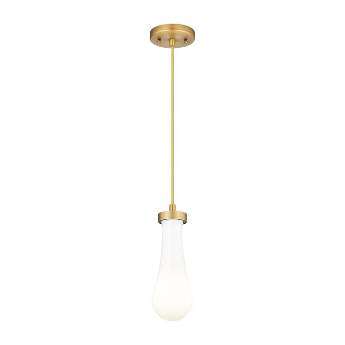 Innovations Owego 1Lt 4" Cord Pendant, BB/Gloss White - 451-1P-BB-G451-4GWH