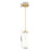 Innovations Owego 1Lt 4" Cord Pendant, Brushed Brass/Gloss White