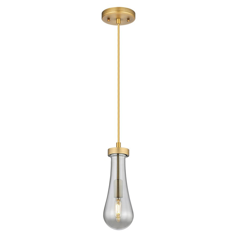 Innovations Owego 4" Cord Pendant, BB/Smoke Glass - 451-1P-BB-G451-4SM