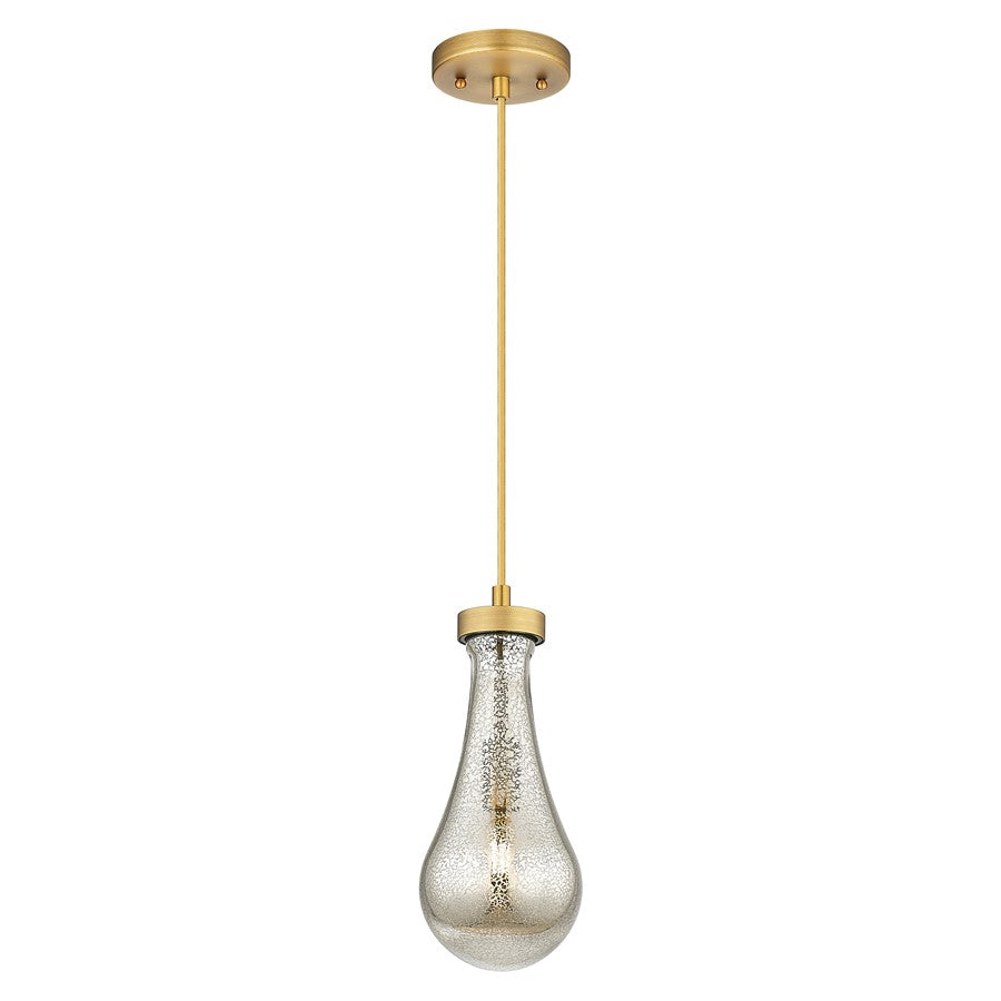 Innovations Owego 5" Cord Pendant, BB/Merc Glass - 451-1P-BB-G451-5ME