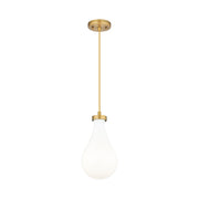 Innovations Owego 1Lt 7" Cord Pendant, BB/Gloss White - 451-1P-BB-G451-7GWH