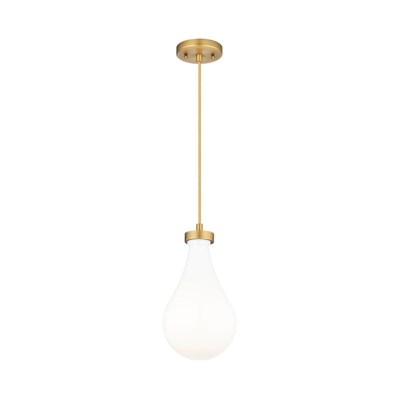 Innovations Owego 1Lt 7" Cord Pendant, BB/Gloss White - 451-1P-BB-G451-7GWH
